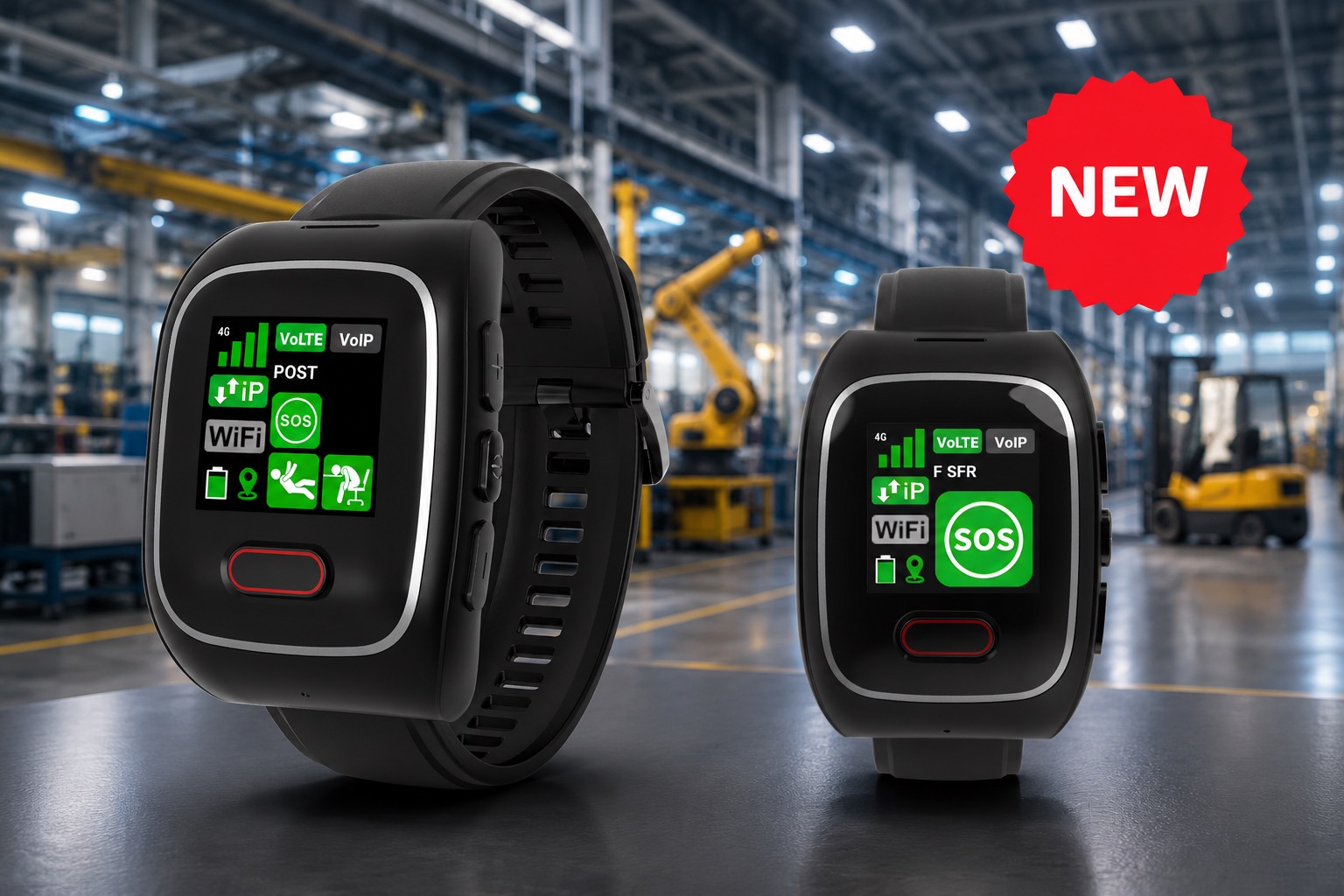 Emerit Watch e-WG200 повышает безопасность одиноких работников с SOS, GPS и функцией «человек упал»